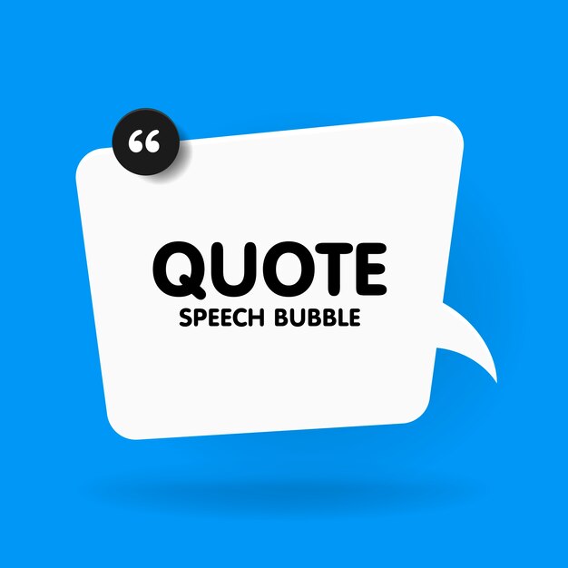 Banner, speech bubble, poster and sticker concept with sample text. White bubble message on bright blue background
