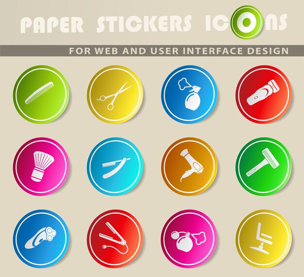 Barbershop simply icons