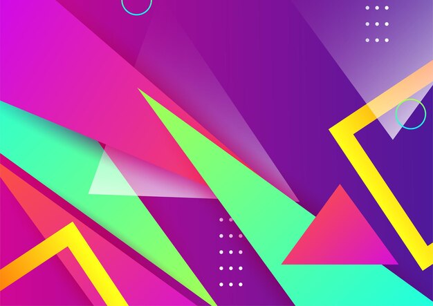 Barevné abstraktní pozadí s geometrickými tvary