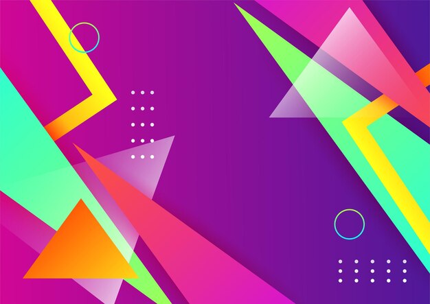 Barevné abstraktní pozadí s geometrickými tvary