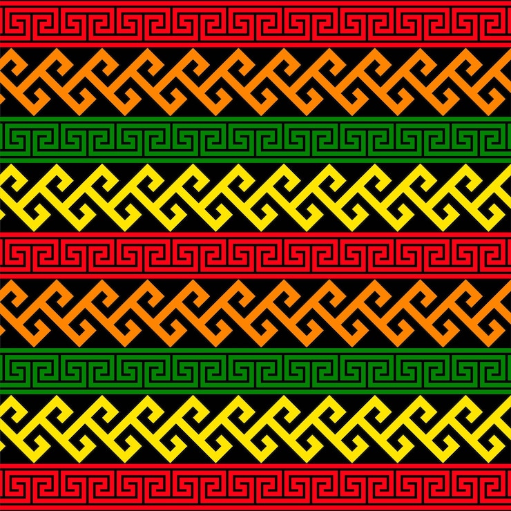 Vektor barevný africký design vzoru