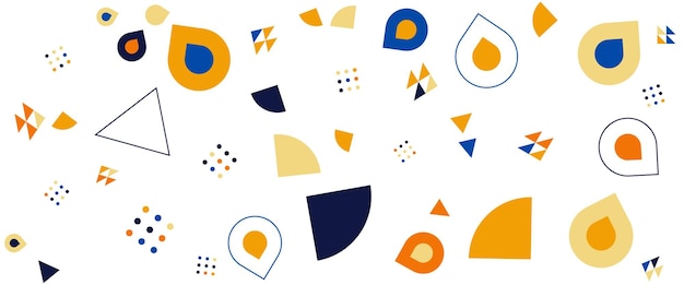 Barevný moderní abstraktní memphiský geometrický vektorový banner pro pozadí plakátu, letáku, banneru, pozvánky, obálky knihy, katalogu, zprávy