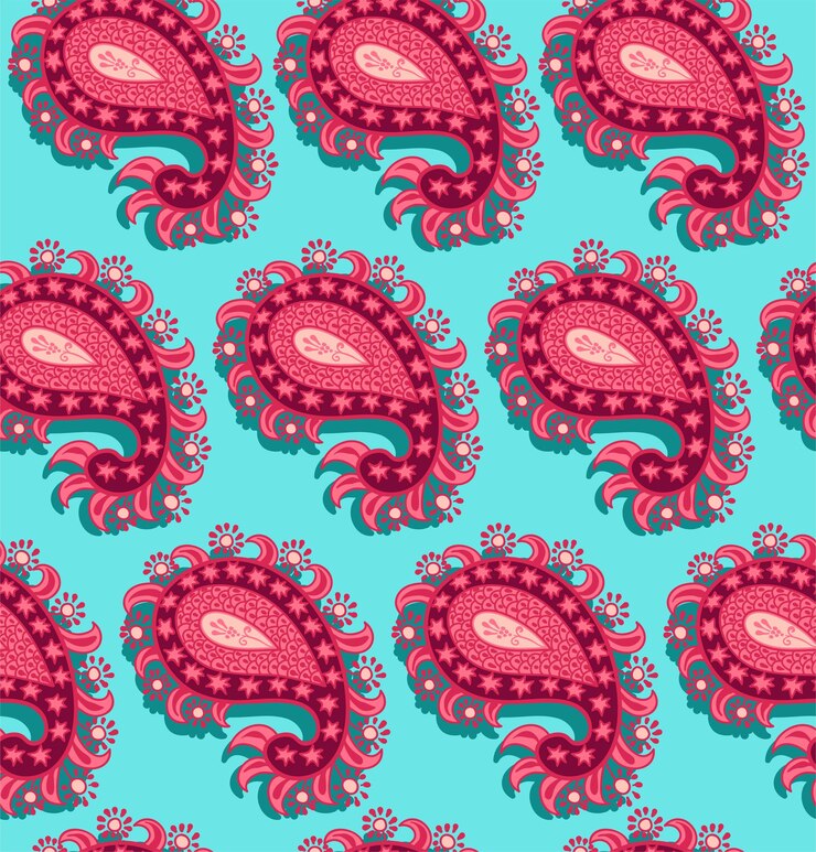Vektor barevný paisley vzor pro textilní obal balicí papír web etnická vektorová tapeta s dekorativními prvky indické dekorativní pozadí vektorová ilustrace batik indonesia