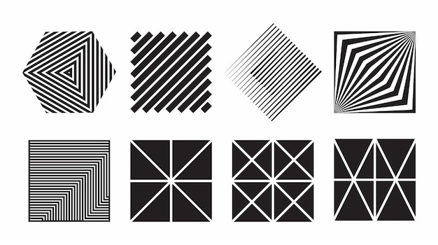 basic shape for element design vector set editable icon for graphic design
