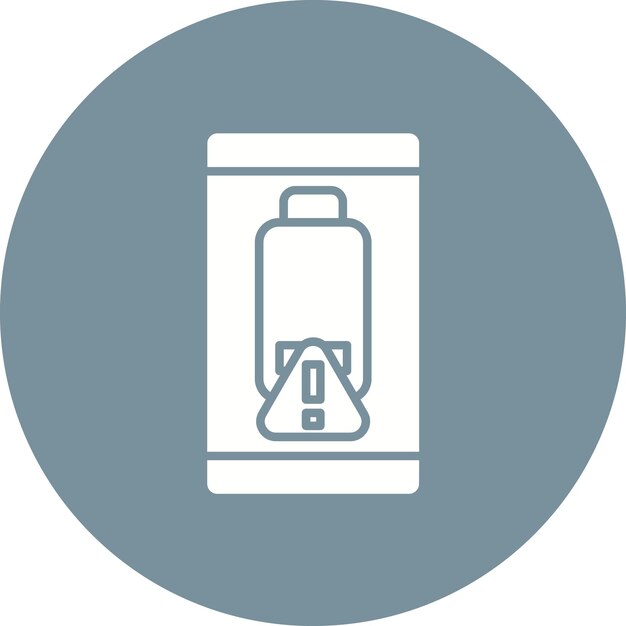 Battery alert icon vector image Can be used for Mobile UI UX