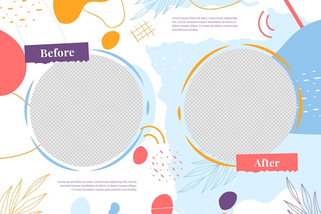 Before and after background template