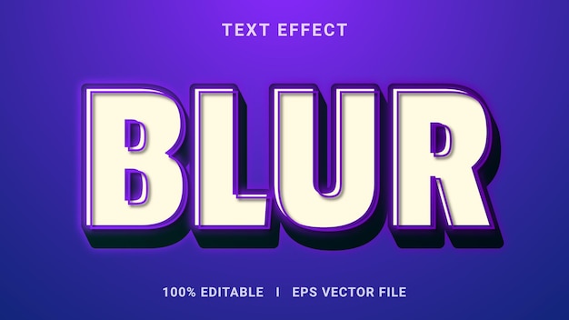 best 3d editable blur text effect vector graphic style