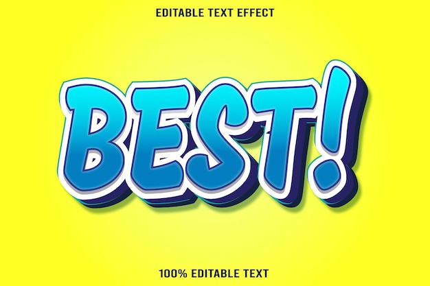Best editable text effect 3d emboss cartoon style