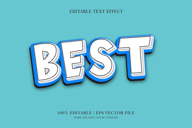 Best Editable text Effect with 3d vector design