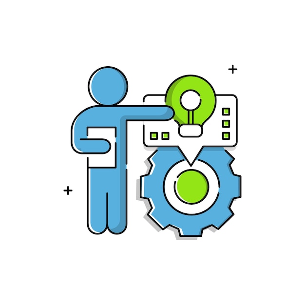 big data driven insights data strategy vector symbol icon design with editable stroke