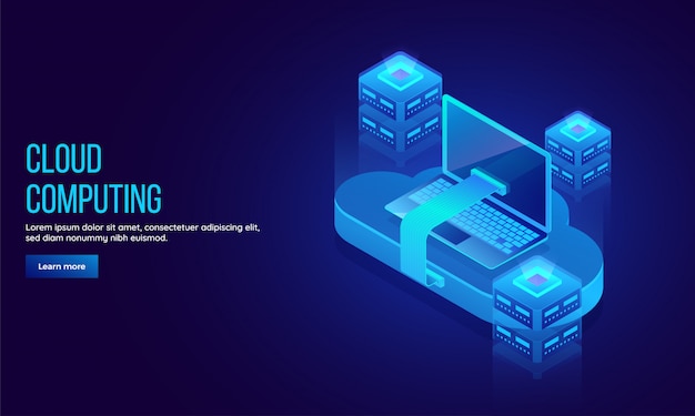 big data sharing concept landing page design.
