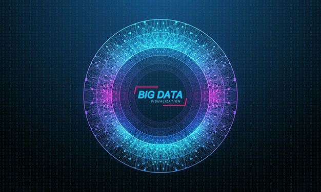Big Data Visualization Logo Template concept Ideas Design Element For Internet Technology