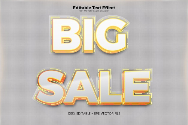 Big Sale editable text effect in modern trend style Premium Vector