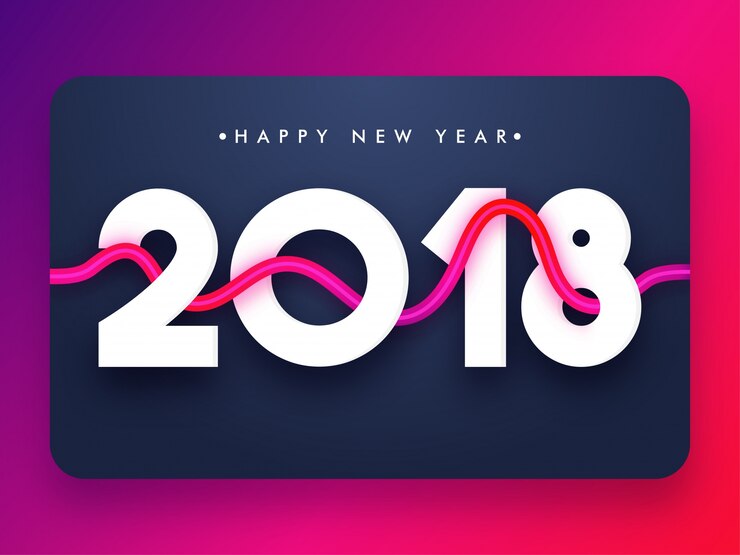 Vektor bílý text 2018 pro šťastný nový rok