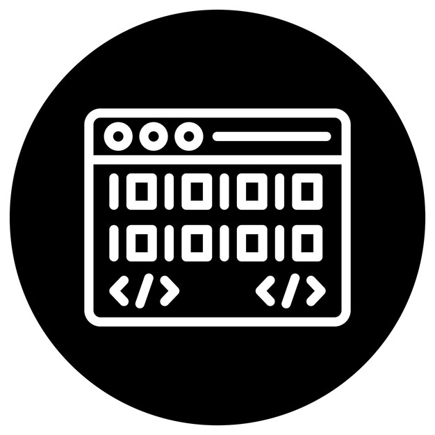 binary code vector icon design illustration