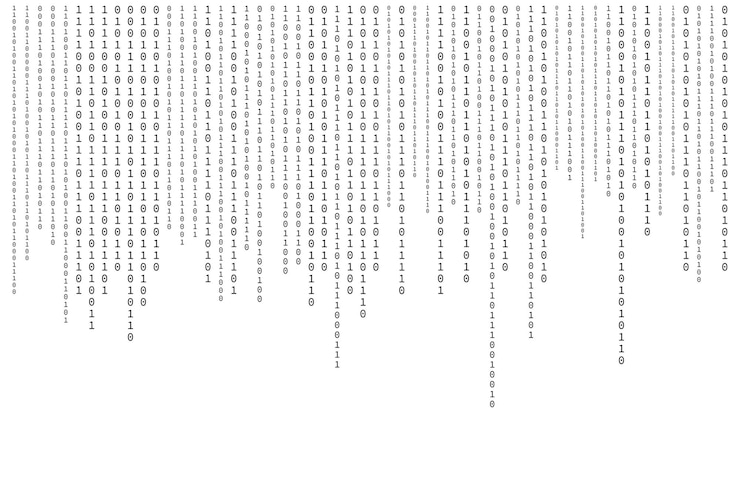 Vektor binary code zero one abstract matrix white background with binary computer code