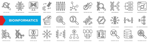 Bioinformatics icon Data Analysis Genome Sequencing Computational Biology Genetic Variation
