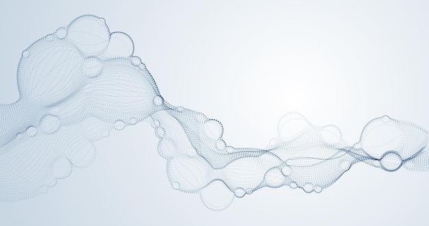 biological mutation, microscopic virus, dotted vector particles shape, nano technology. abstract flowing wide wallpaper background.