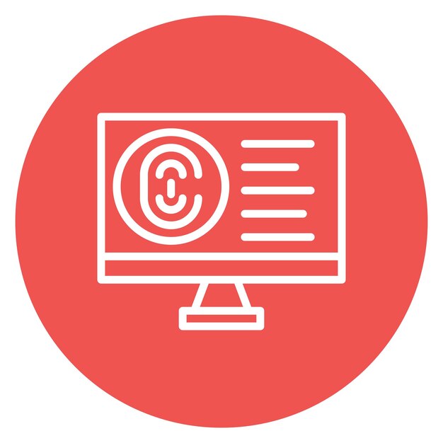 biometric computer icon vector image can be used for biometrics