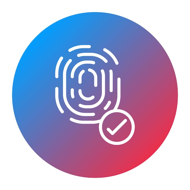 biometrics icon vector image can be used for information security