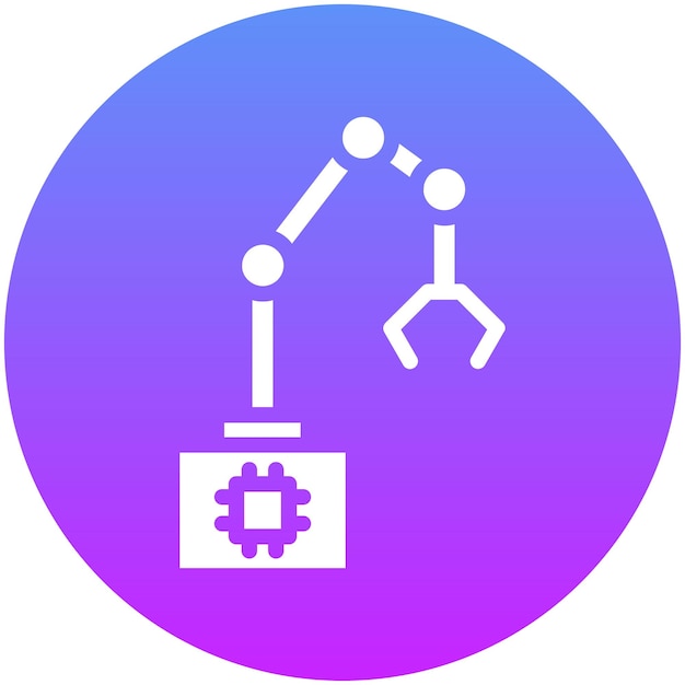 Bionic Arm vector icon illustration of Robotics iconset