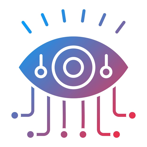 bionic eye icon vector image can be used for virtual reality