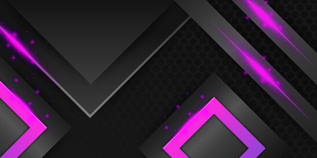 Black abstract diagonal overlap layers background with red magenta metallic light decoration