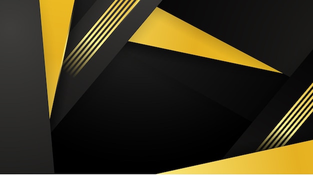 Black and Gold Luxury Abstract Background for Background Slide etc