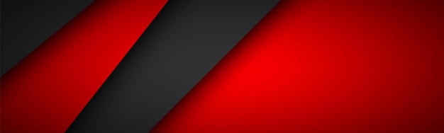 Black and red overlay layers header Modern material design banner Vector illustration corporate template