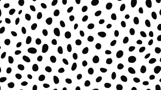 Black and white dalmatian spots pattern vector