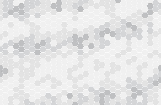 Black and white hexagon honeycomb seamless pattern. Honey background, cell mosaic.