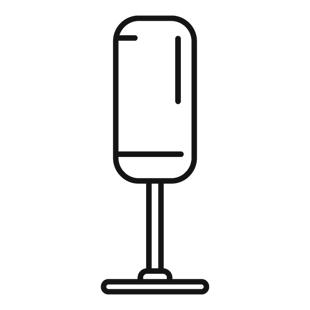 Black and white line illustration of microphone