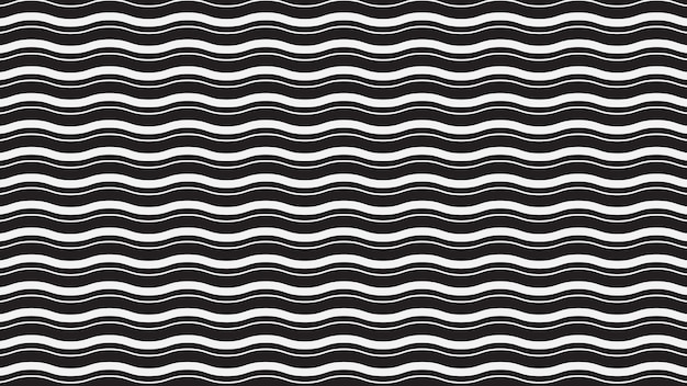 Black and white wavy seamless pattern vector image
