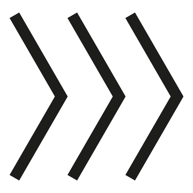 Black chevron arrows sequence vector illustration