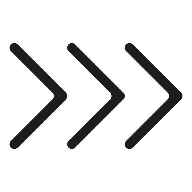 Black chevron arrows sequence vector illustration