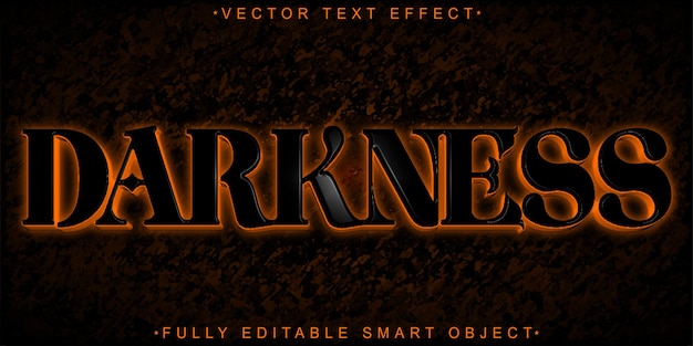 black darken darkness vector fully editable smart object text effect