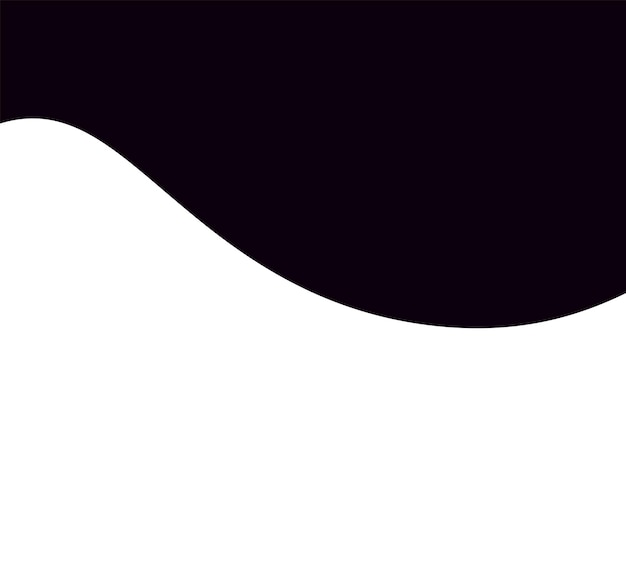 black design element vector template random shape isolated curved symbol