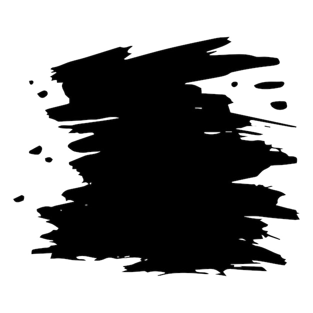 Black grunge brush stroke drawn background border