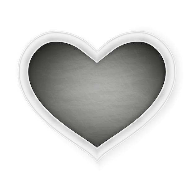 Black heart shape frame.