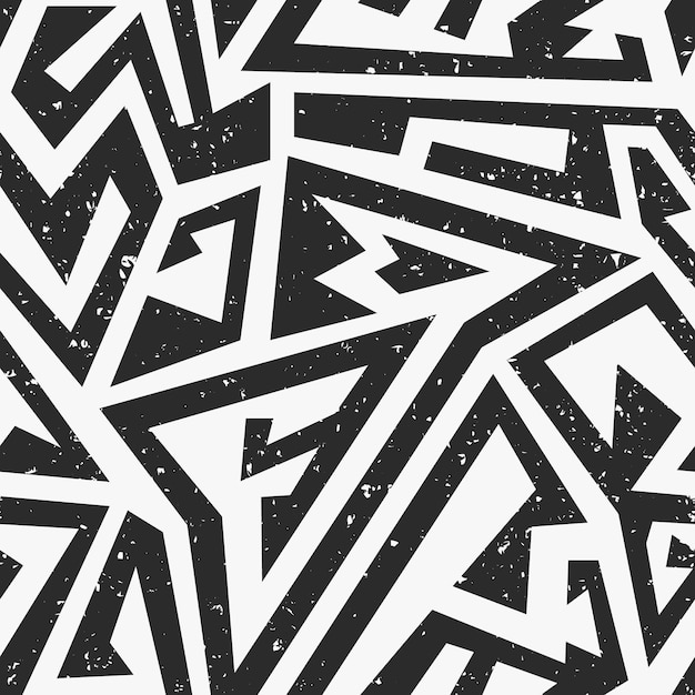 black maze seamless pattern with grunge effect eps 10 vector file