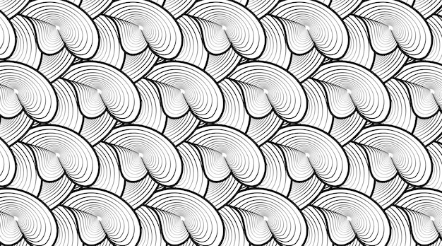 black rhythmic heart pattern background