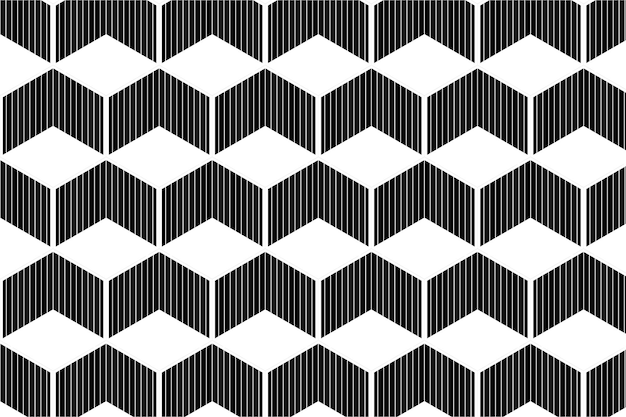 black steps hexagon geometric pattern background design