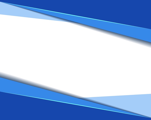 Blank background with abstract blue geometric frame