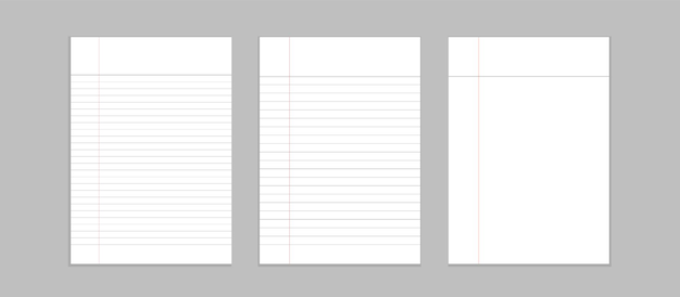 Blank lines note paper sheet design free vector