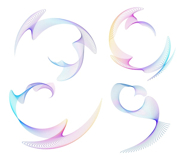 Blend Tool Design elements many poligon lines twist created using25
