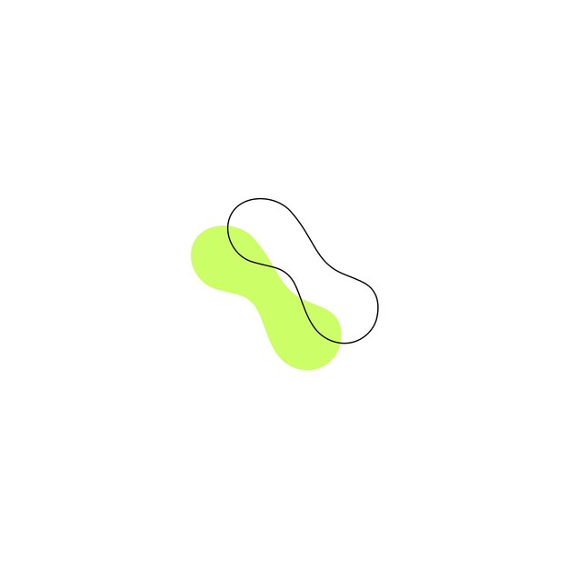 blob element vector light green color abstract