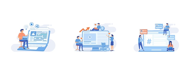 blog abstract concept, high roi content abstract concept, microblog platform abstract concept,