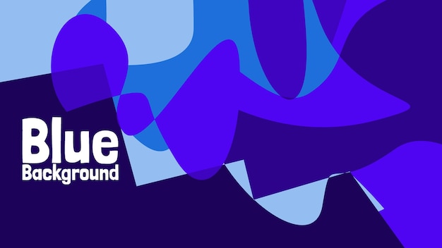 Blue abstract hand drawn background with abstract element and dynamic shape vector