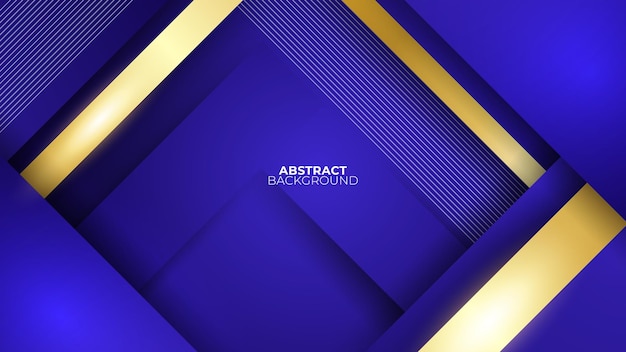 Blue and Gold Luxury Abstract Background