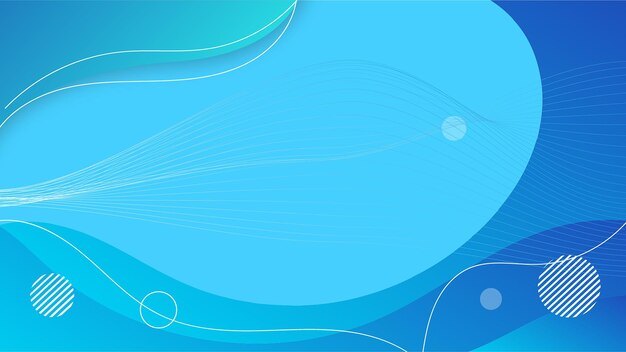 blue background with curve and line elements Vector